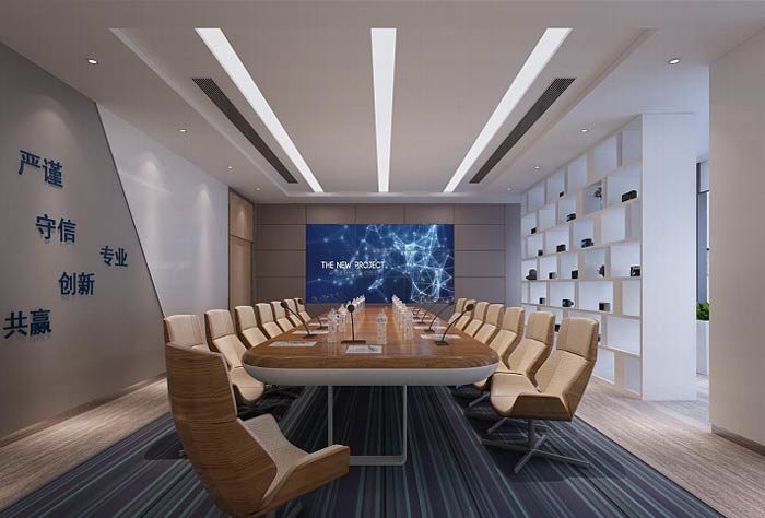 光电科技公司办公室会议室装修设计效果图